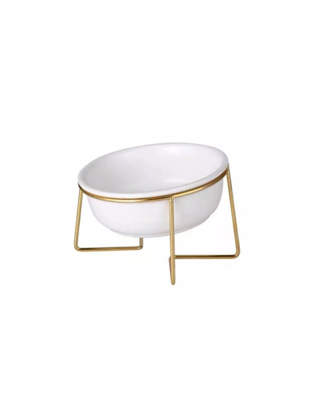 Plato de Cerámica Liso con Base de Metal