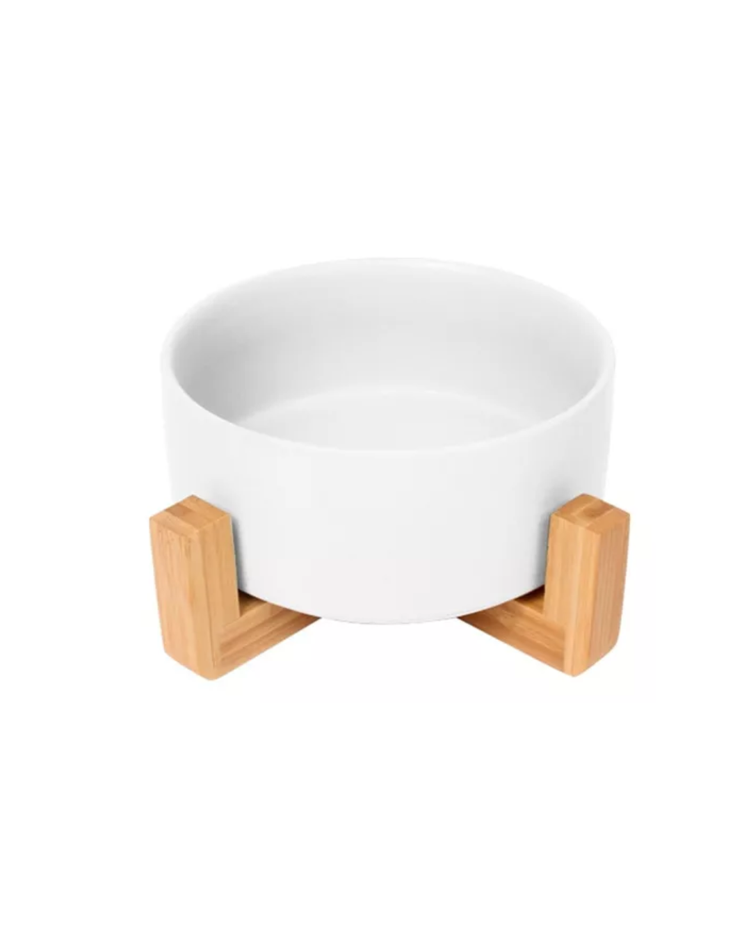 Plato de Cerámica Liso con Base de Madera