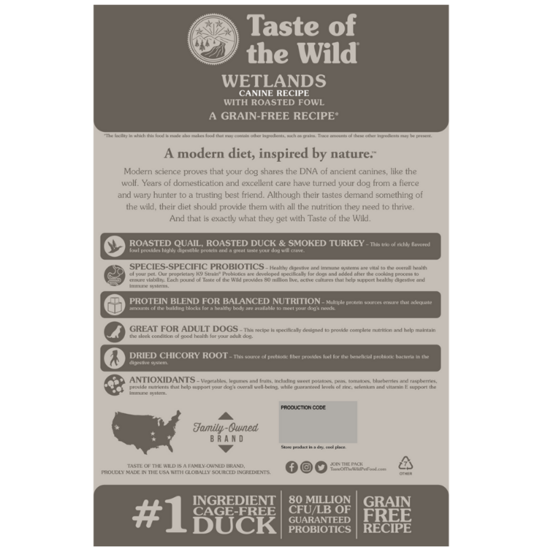 Taste of the wild Wetlands