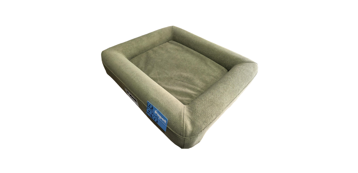 Popet – Cama Acolchada Memory Foam con Bordes color verde