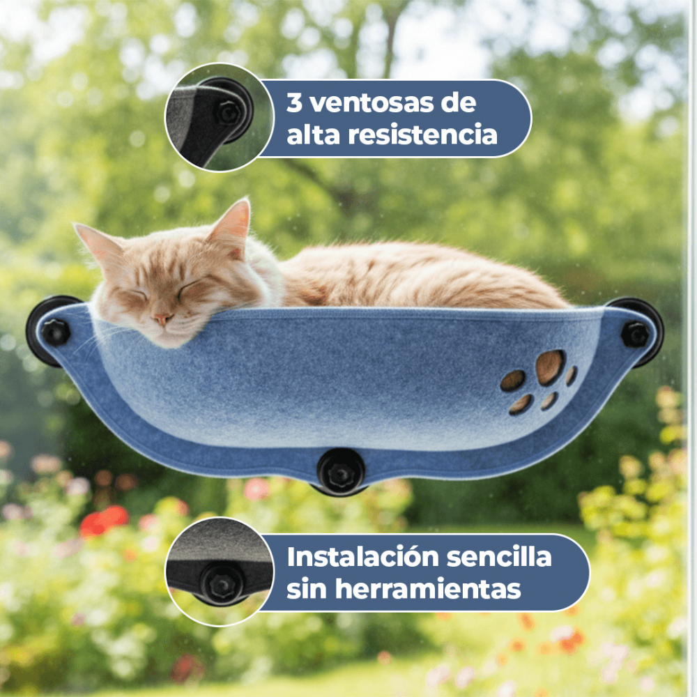 Cama Flotante de Ventana para Gato