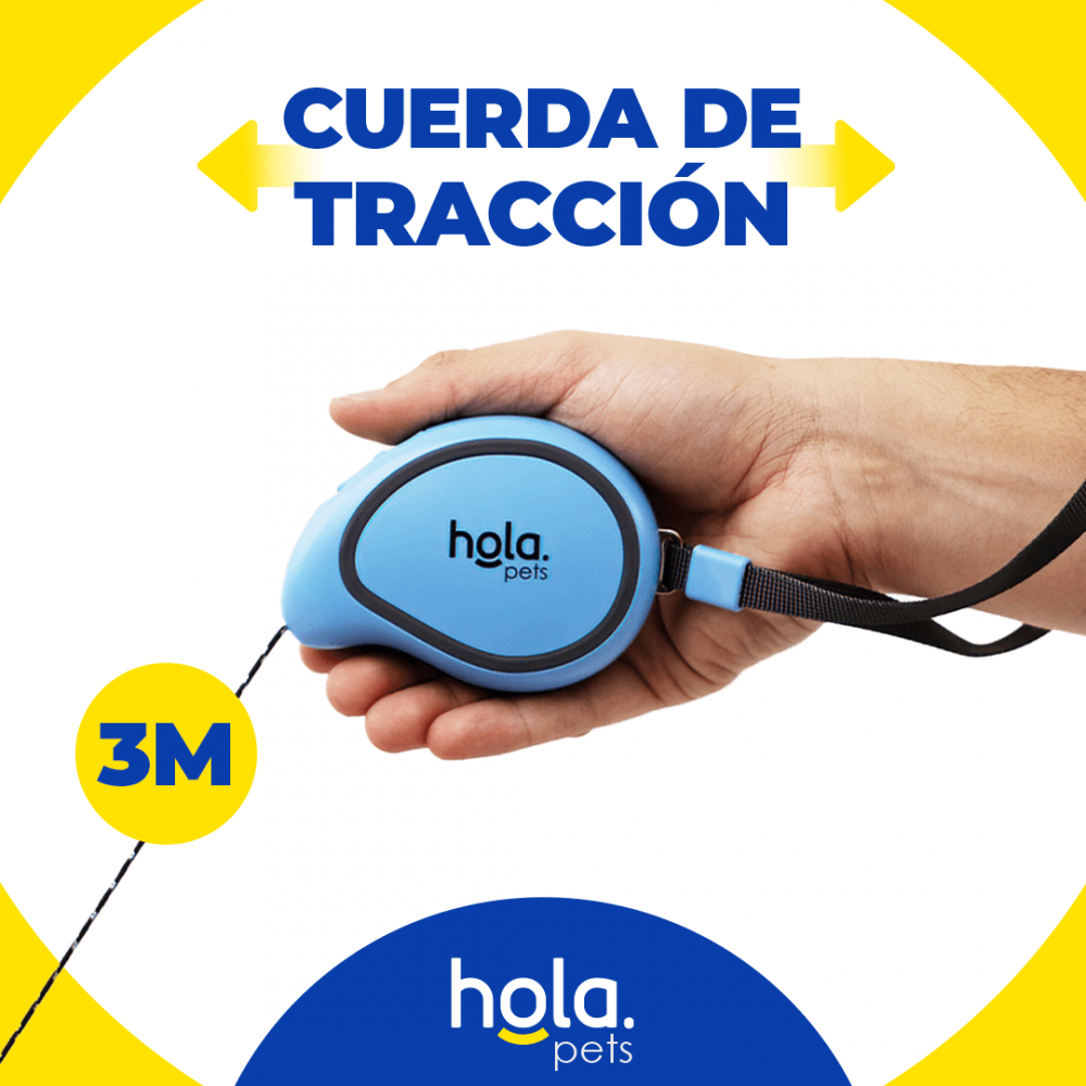 Hola Pets – Correa Retráctil 3 Metros