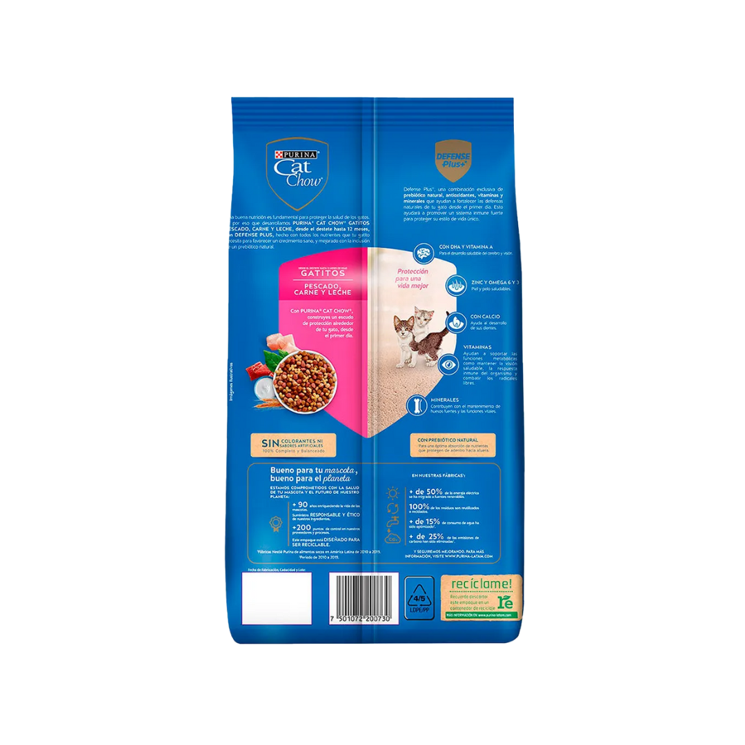Alimento para Gatitos hasta los 12 Meses: pescado carne leche Cat Chow