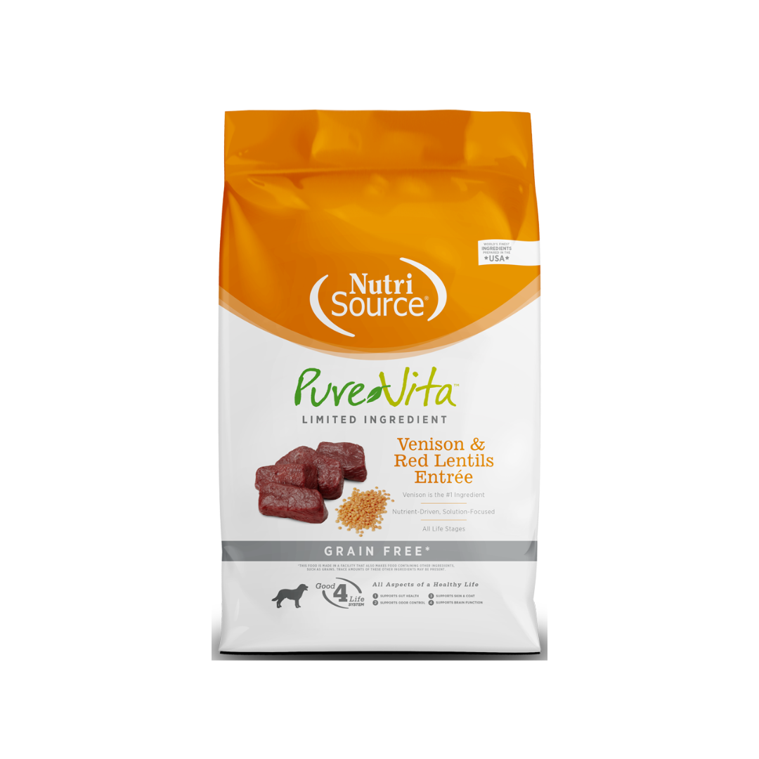 NutriSource PureVita Venison & Red Lentils Entrée
