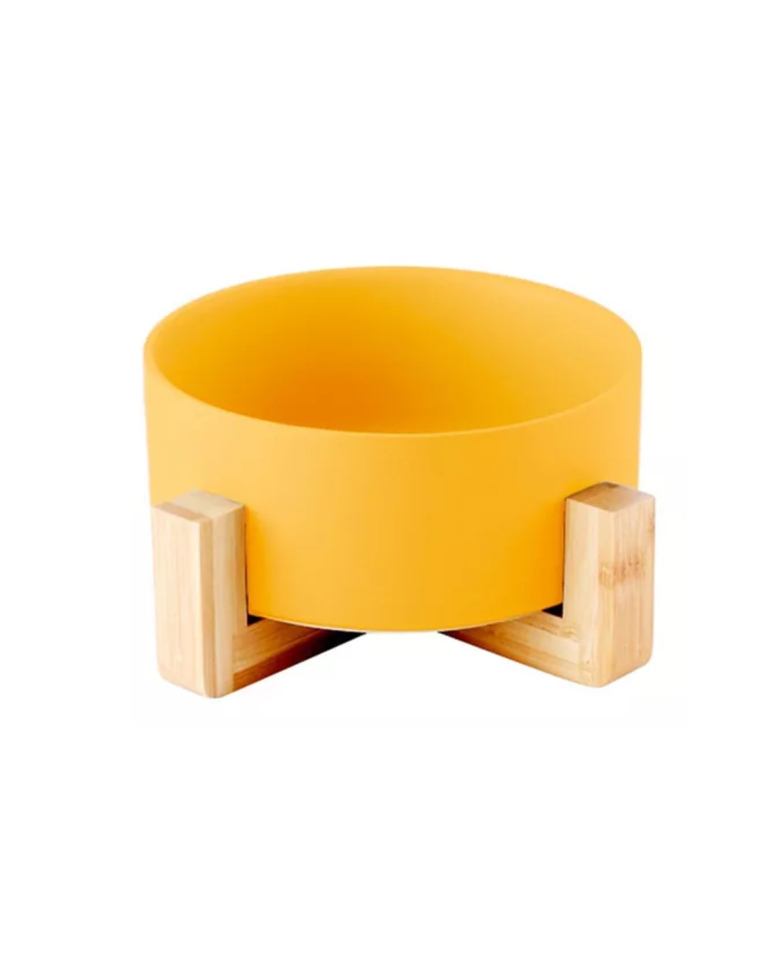 Plato de Cerámica Liso con Base de Madera