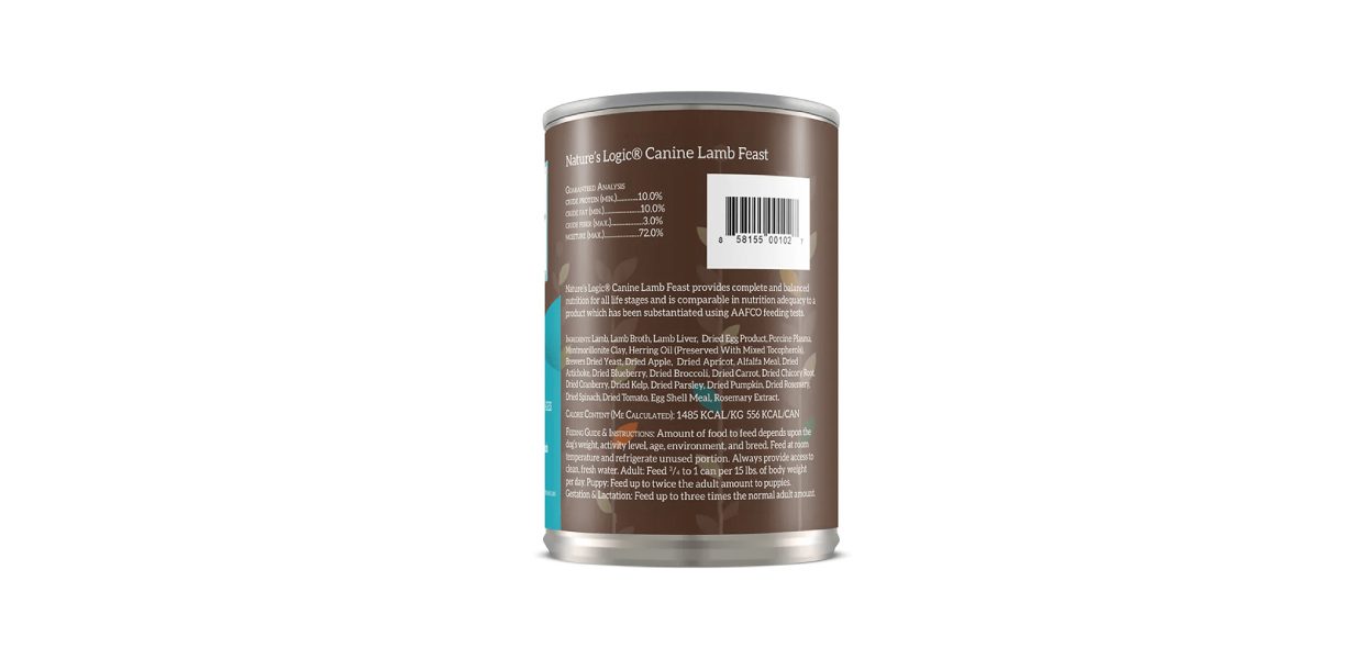Alimento Enlatado para Perro de Cordero Nature’s Logic