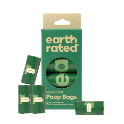 4 rollos 60 bolsas Sin fragancia Earth Rated