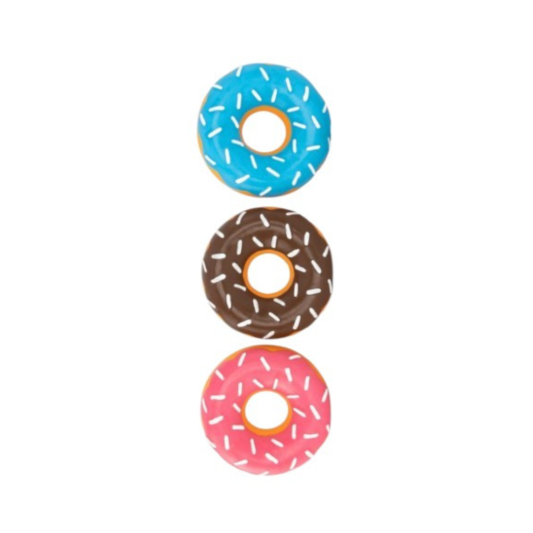 Mini donuts de látex, paquete de 3