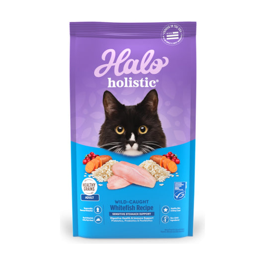 Halo Holistic – Estómago Sensible Pescado Blanco con Granos Saludables 1,36 kg