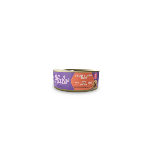 Halo – Lata Holística Perro Raza Pequeña Salmón y Pollo 156 g