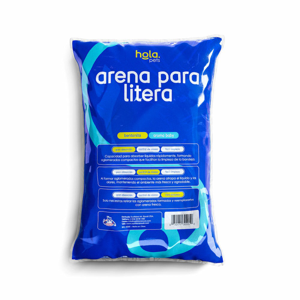 Arena para Gato 4kg - Baby Powder - Hola Pets