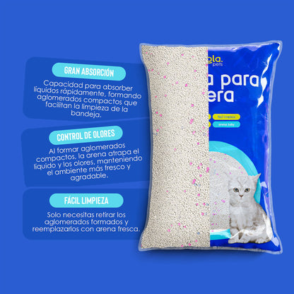 Arena para Gato 4kg - Baby Powder - Hola Pets