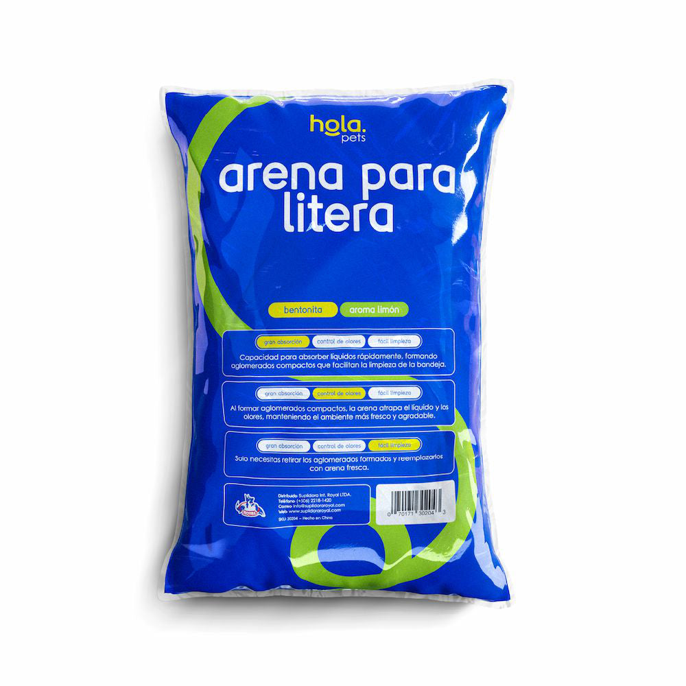 Arena para Gato 4kg - Limón - Hola Pets