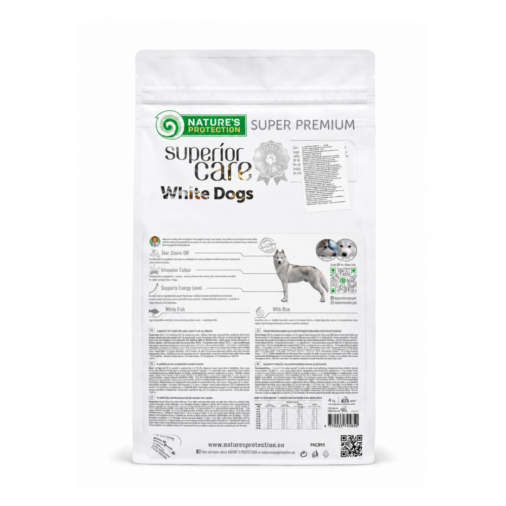 Nature's Protection – Perro Todas las Etapas Pescado Blanco y Arroz