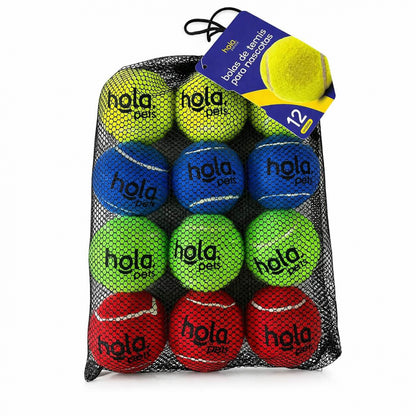 Hola Pets – Pelotas Tipo Tenis para Perro 12 Unidades