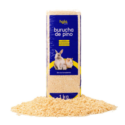 Hola Pets – Burucha de Pino Natural Pack de 24 × 1 kg