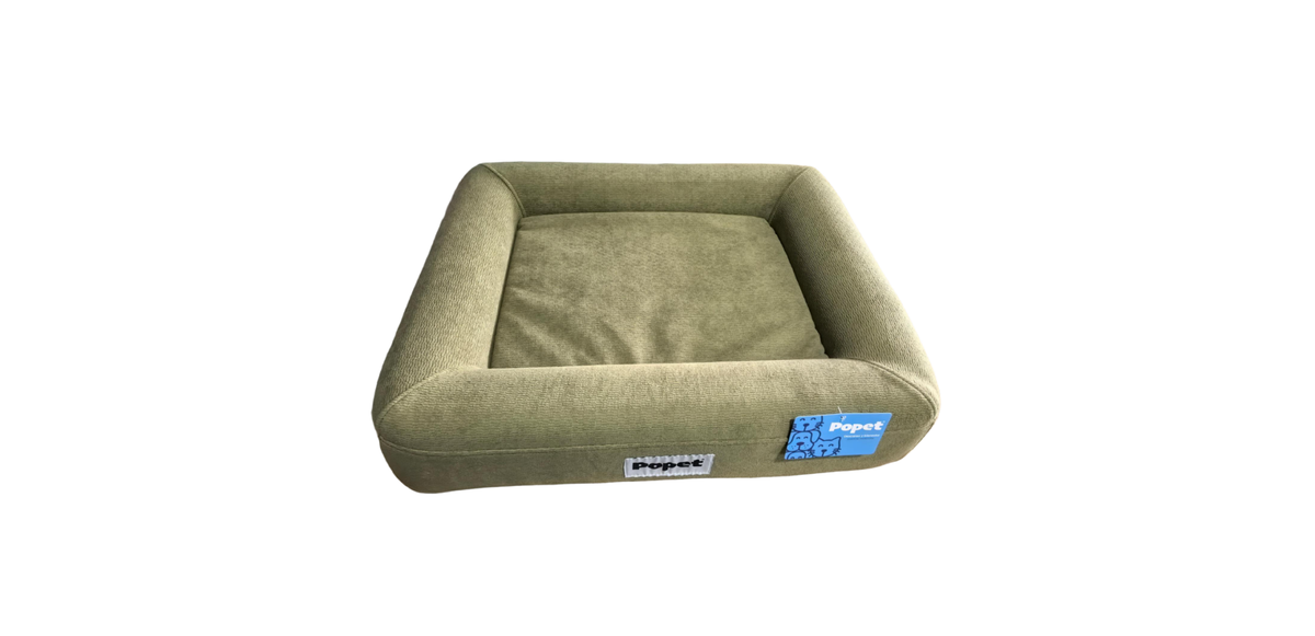 Popet – Cama Acolchada Memory Foam con Bordes color verde