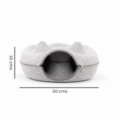 Cama Cueva 360° para Gato – Diseño Orejitas