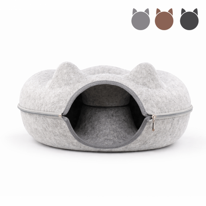 Cama Cueva 360° para Gato – Diseño Orejitas