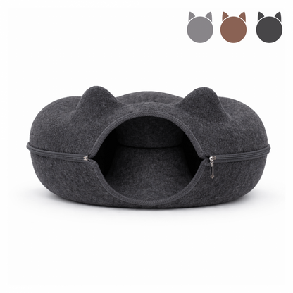Cama Cueva 360° para Gato – Diseño Orejitas