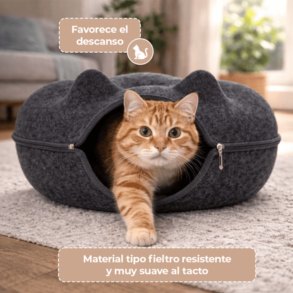 Cama Cueva 360° para Gato – Diseño Orejitas