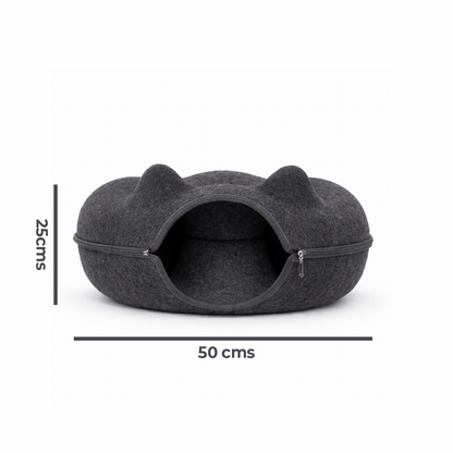 Cama Cueva 360° para Gato – Diseño Orejitas
