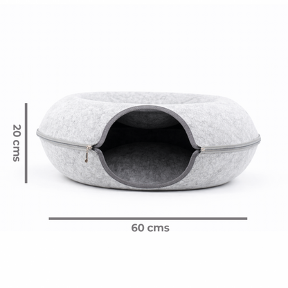 Cama Cueva 360° para Gato – Diseño Túnel