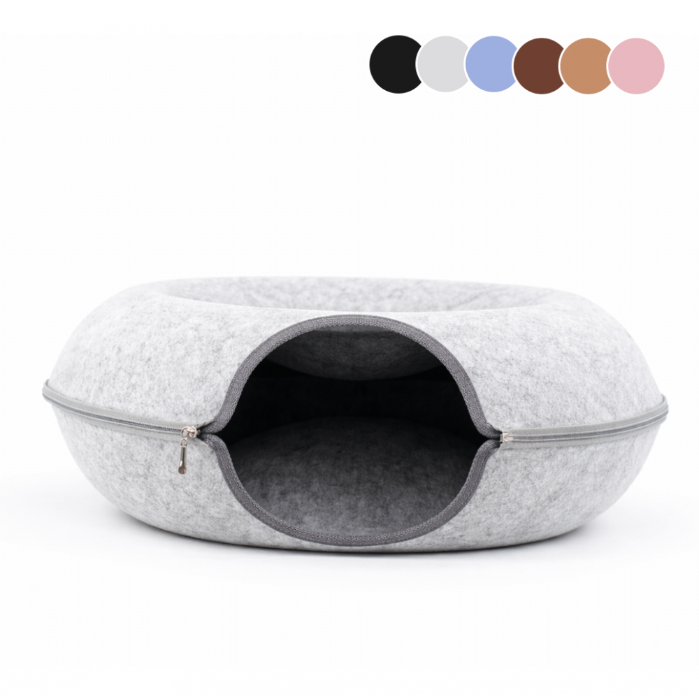 Cama Cueva 360° para Gato – Diseño Túnel