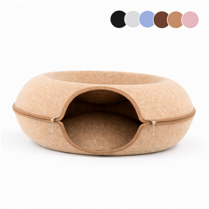 Cama Cueva 360° para Gato – Diseño Túnel