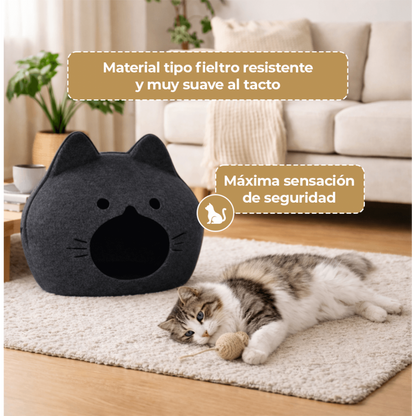 Cama Cueva para Gato – Refugio Cerrado