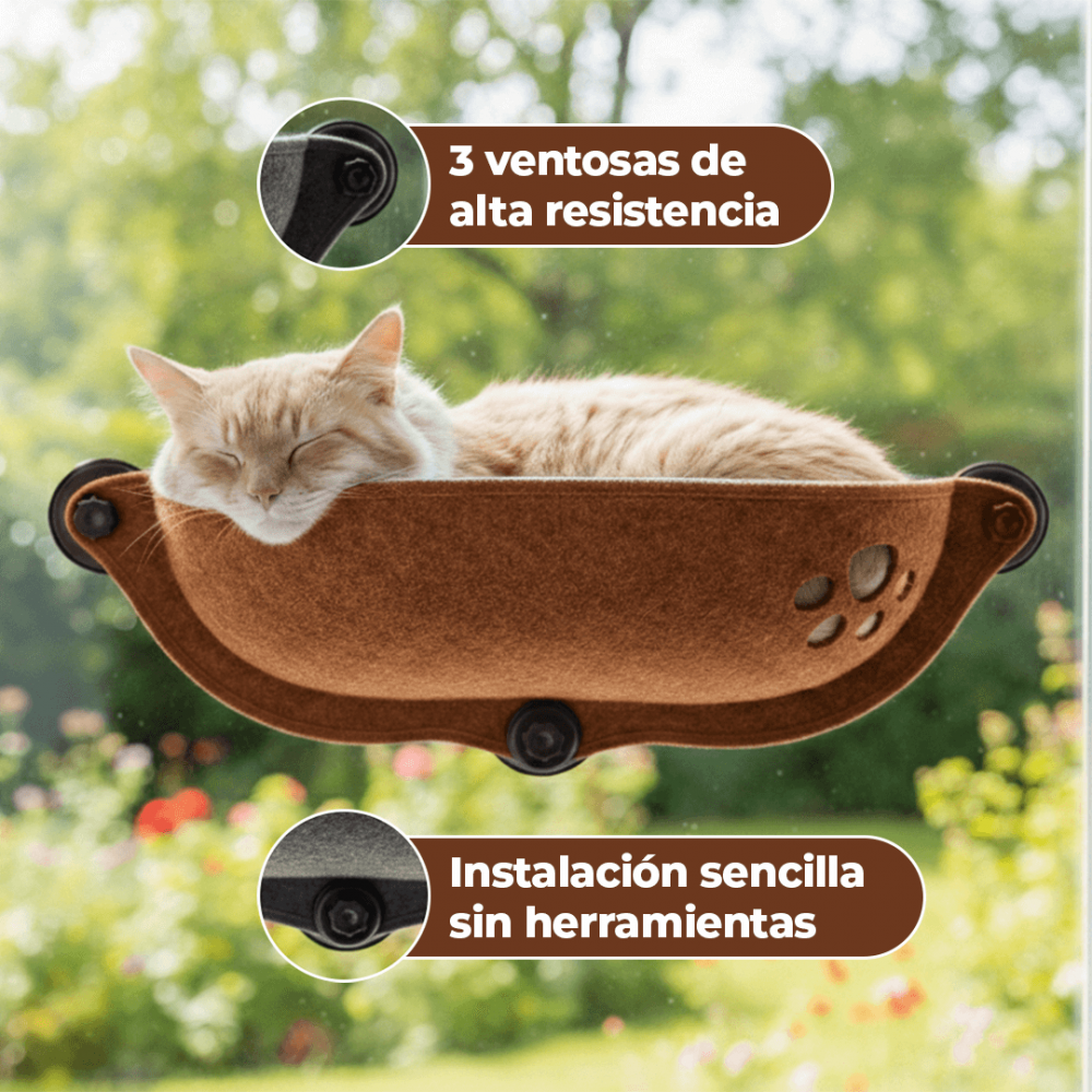 Cama Flotante de Ventana para Gato