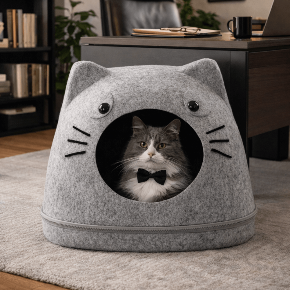 Cama Iglú para Gato con Carita