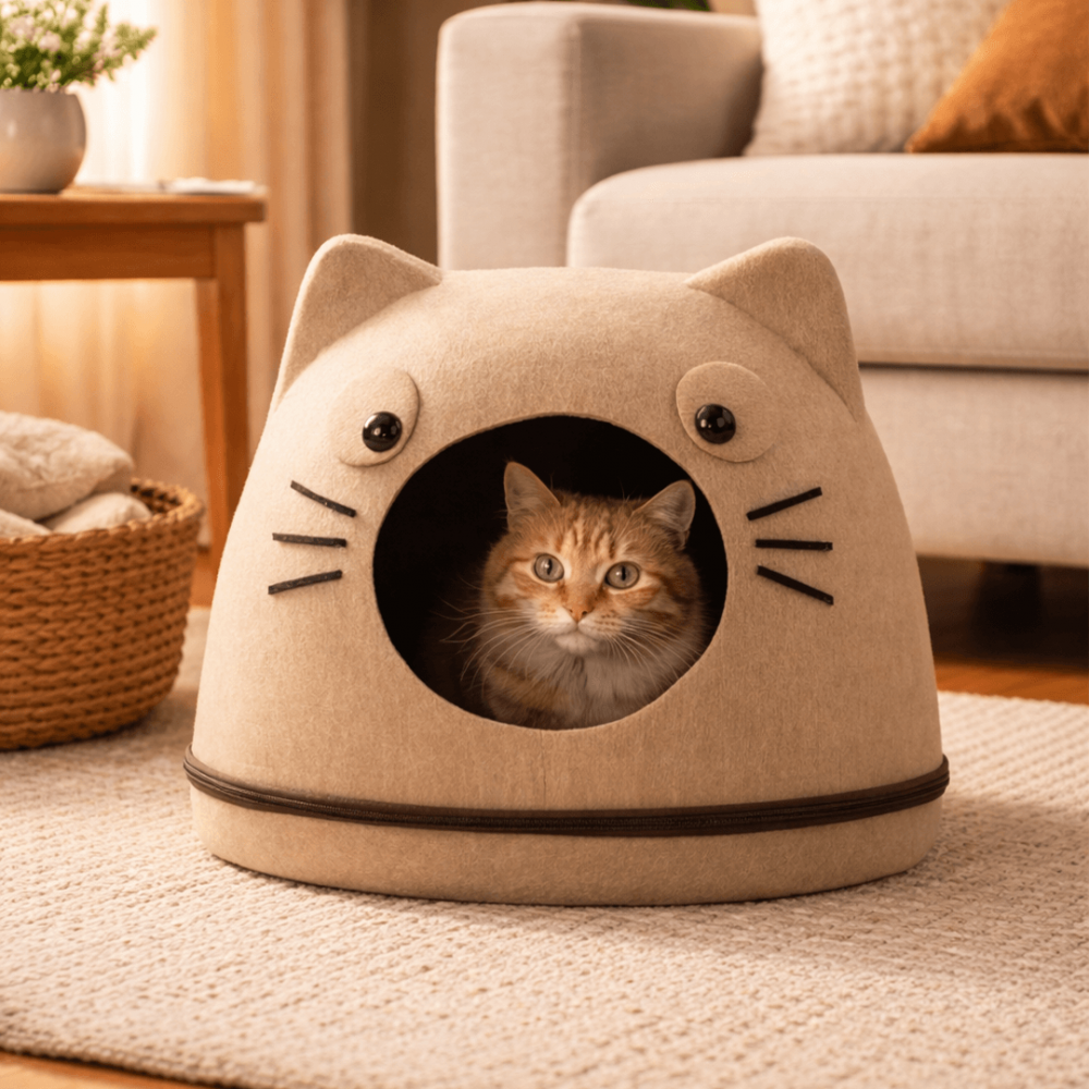 Cama Iglú para Gato con Carita