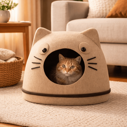 Cama Iglú para Gato con Carita