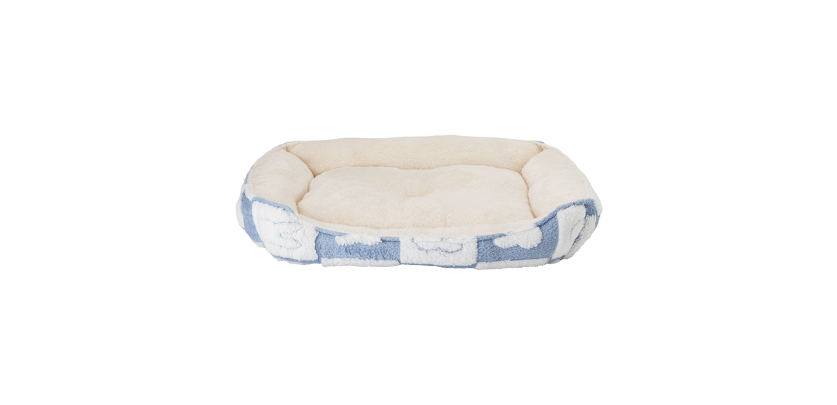 Popet – Cama Hueso & Huella para Perros 65×55 cm color celeste