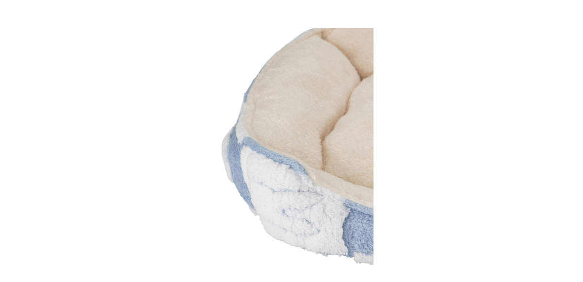 Popet – Cama Hueso & Huella para Perros 65×55 cm color celeste