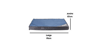 Popet – Cama Ortopédica Resistente Al Agua Azul