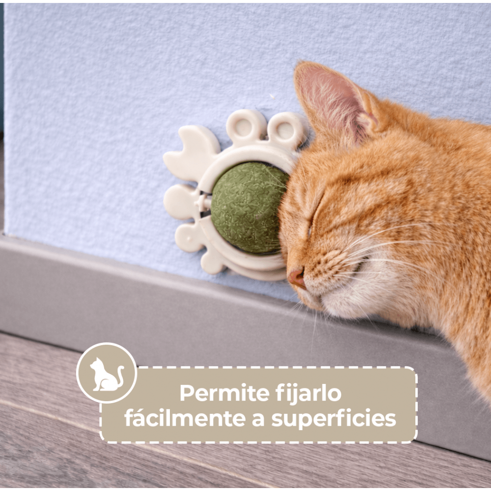 Cangrejo con Bola de Catnip Giratoria Adhesiva
