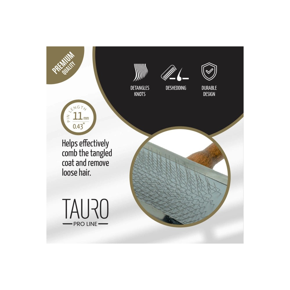 Tauro Pro Line – Cepillo de Madera con Borde Metálico Pequeño