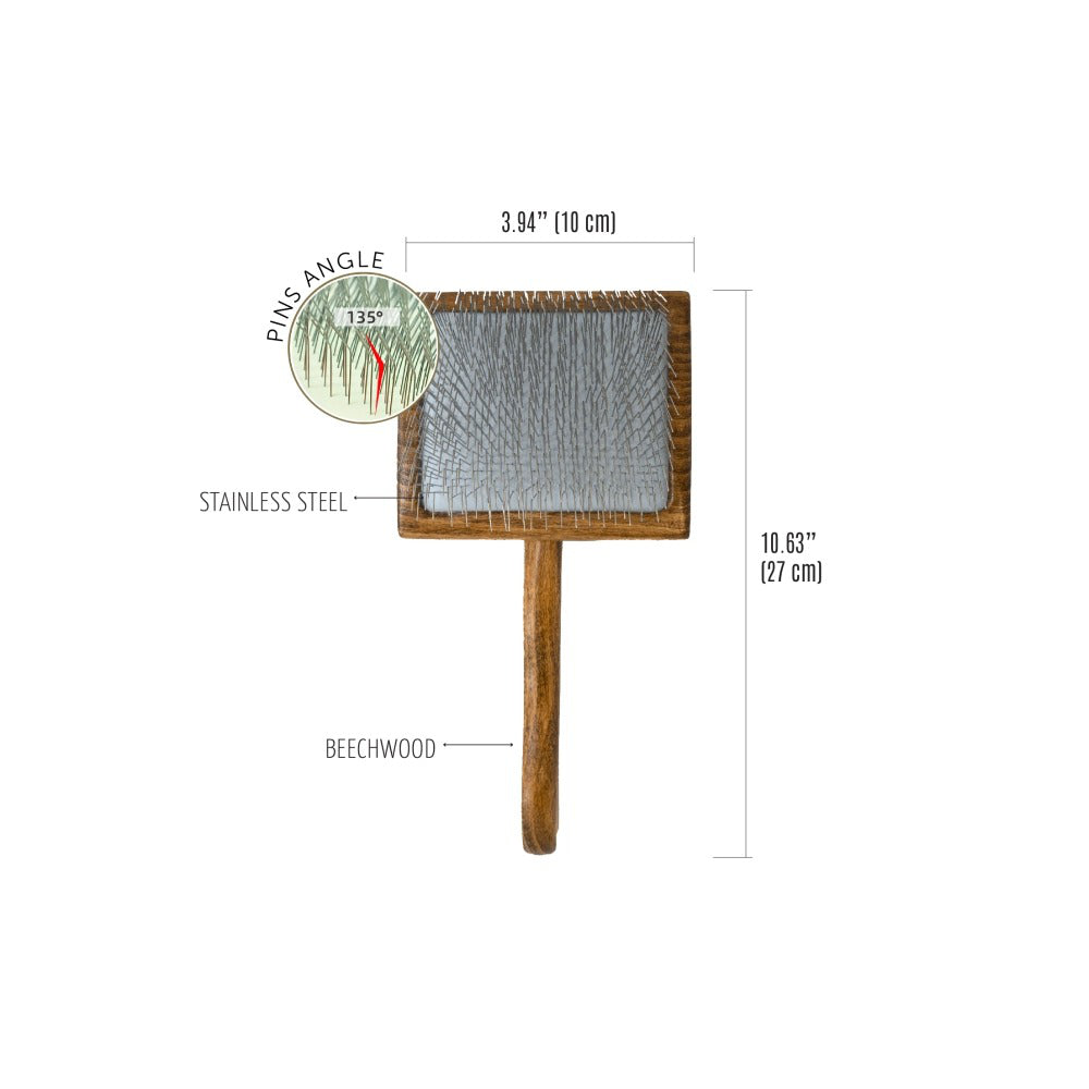 Tauro Pro Line – Cepillo de Madera para Pelaje Largo 27 × 10 cm