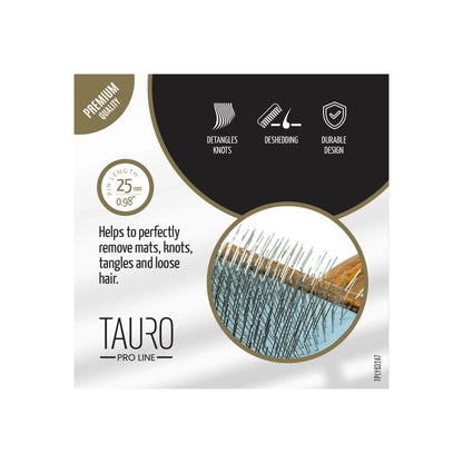 Tauro Pro Line – Cepillo de Madera para Pelaje Largo 27 × 10 cm