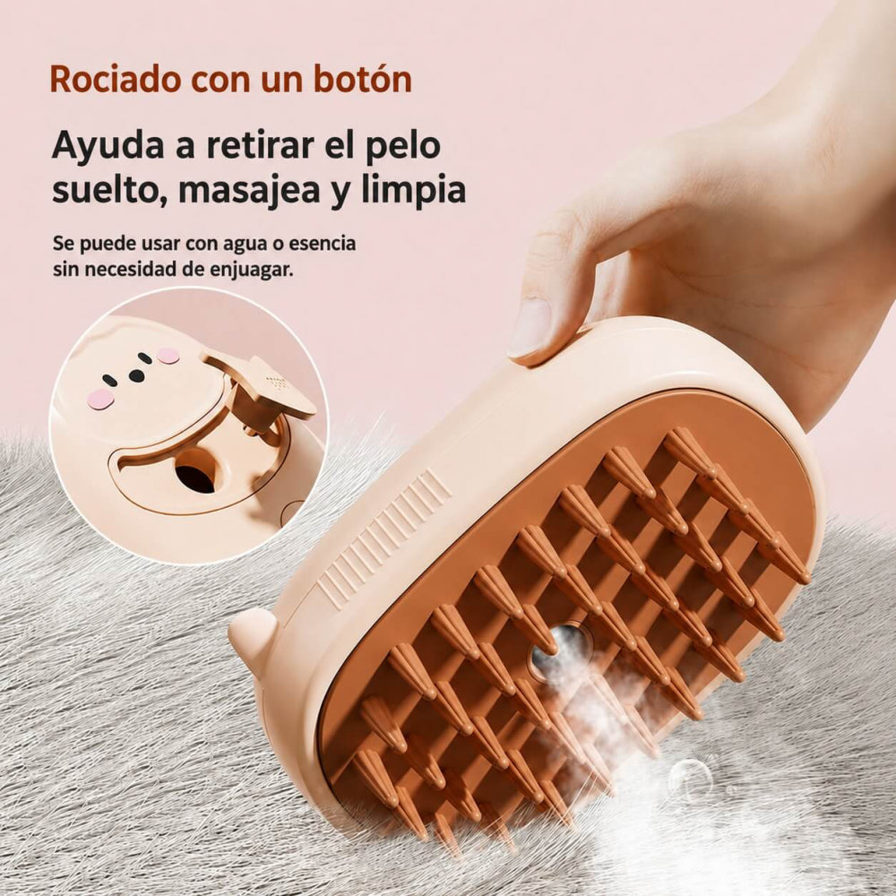 Cepillo Vaporizador 3 en 1 para Gato