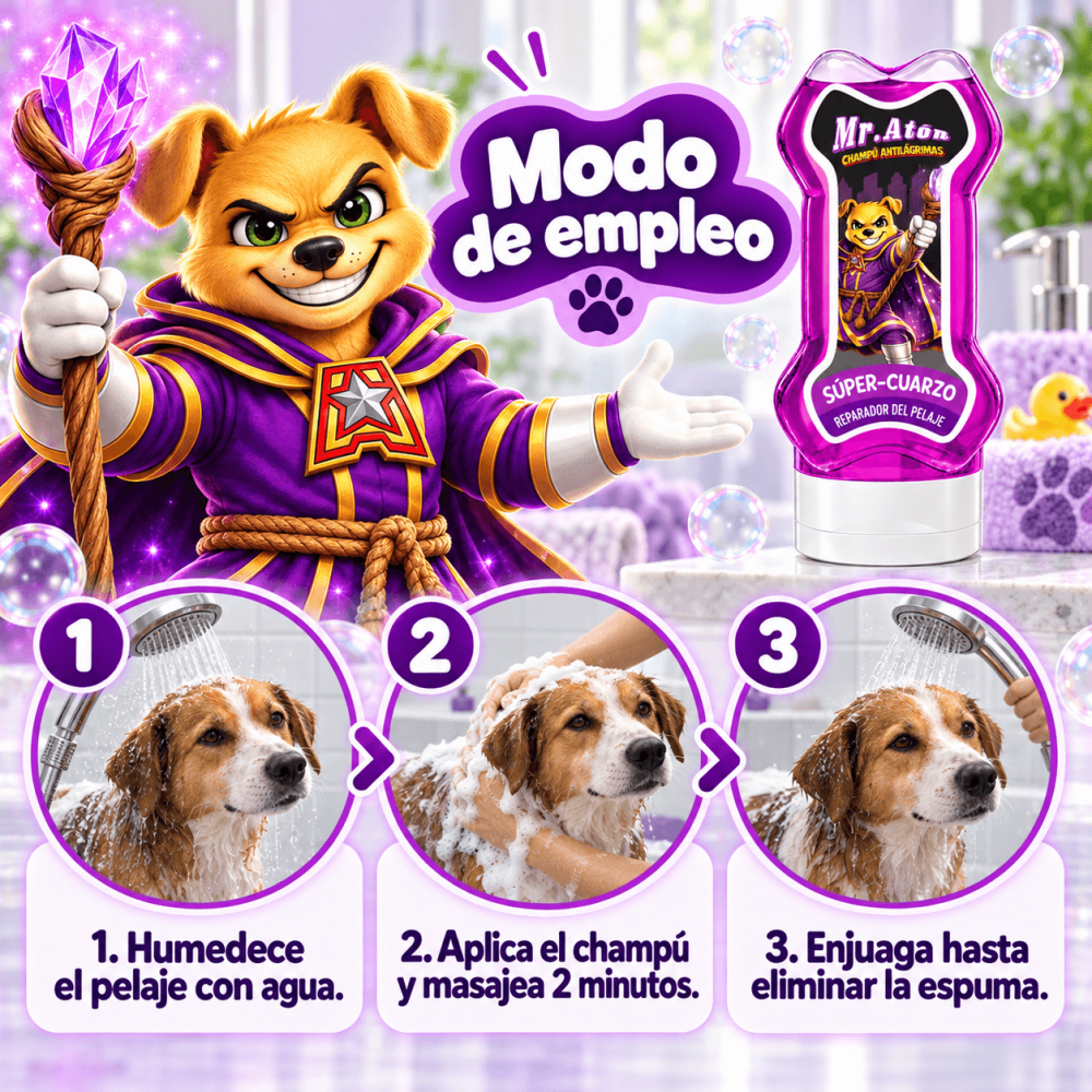 Mr. Atón – Champú Antilágrimas Reparador Súper Cuarzo