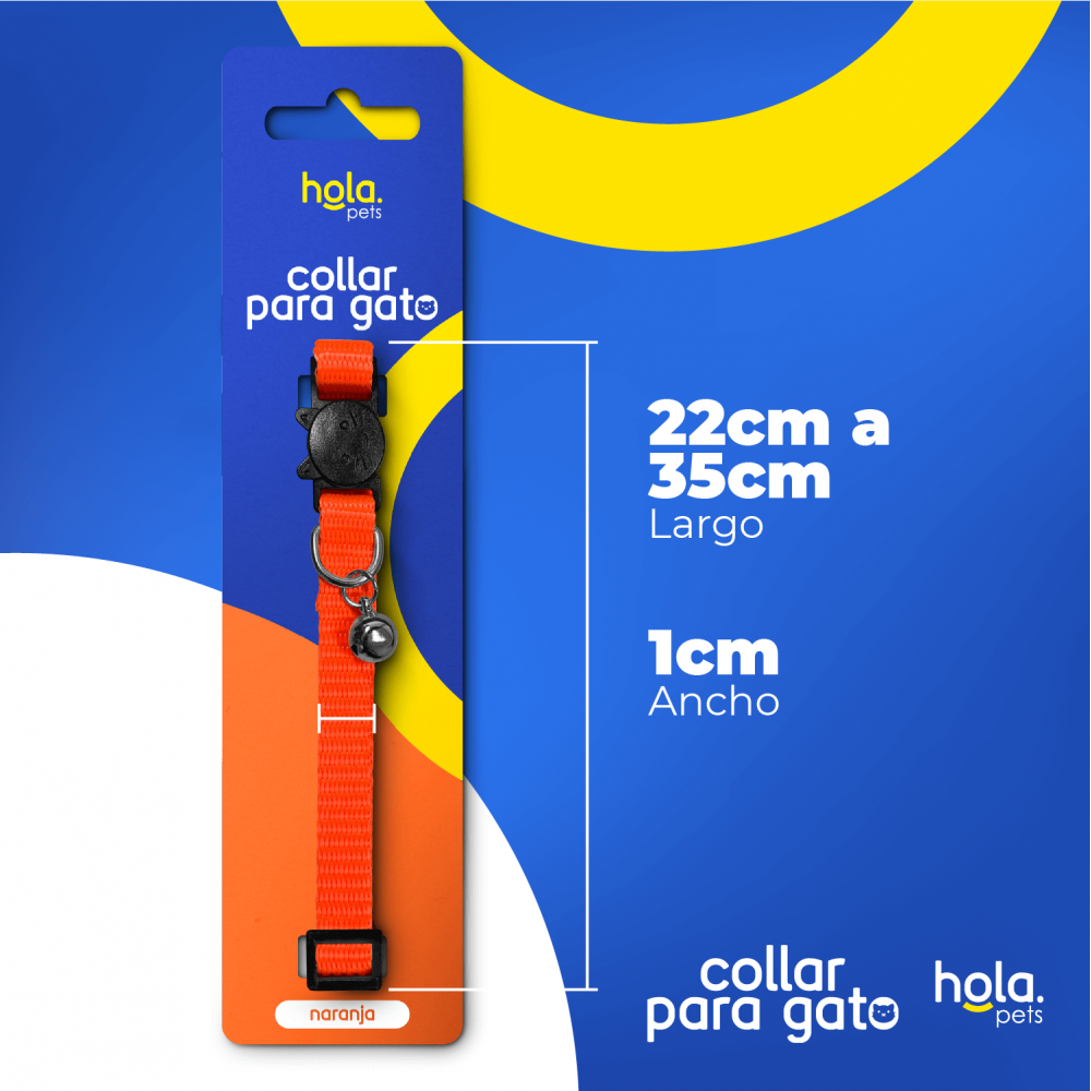 Hola Pets – Collar para Gato con Hebilla de Seguridad