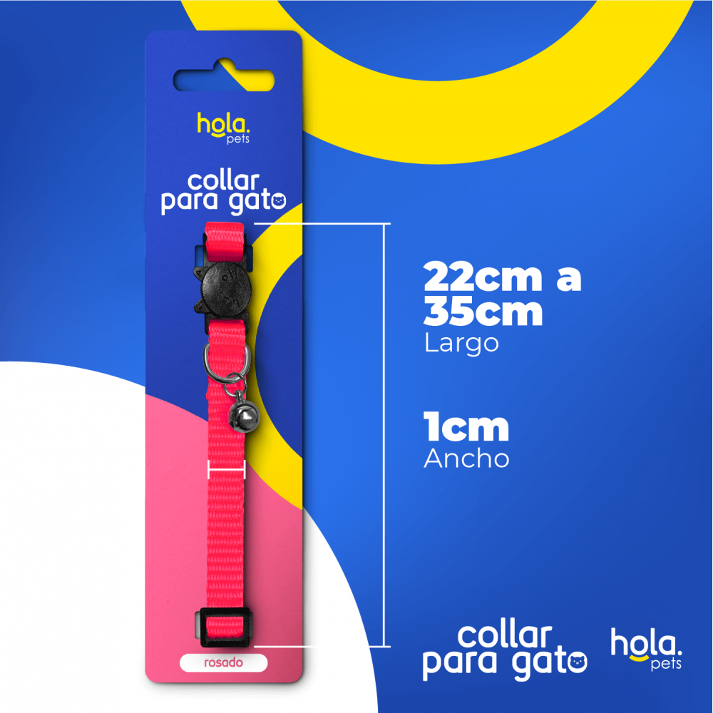 Hola Pets – Collar para Gato con Hebilla de Seguridad