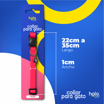 Hola Pets – Collar para Gato con Hebilla de Seguridad