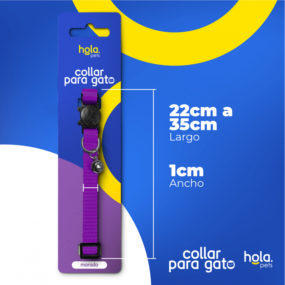 Hola Pets – Collar para Gato con Hebilla de Seguridad