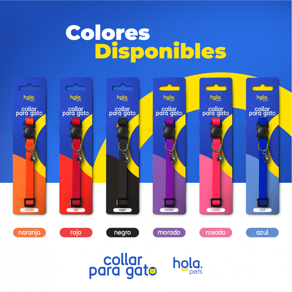 Hola Pets – Collar para Gato con Hebilla de Seguridad