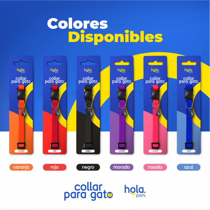 Hola Pets – Collar para Gato con Hebilla de Seguridad