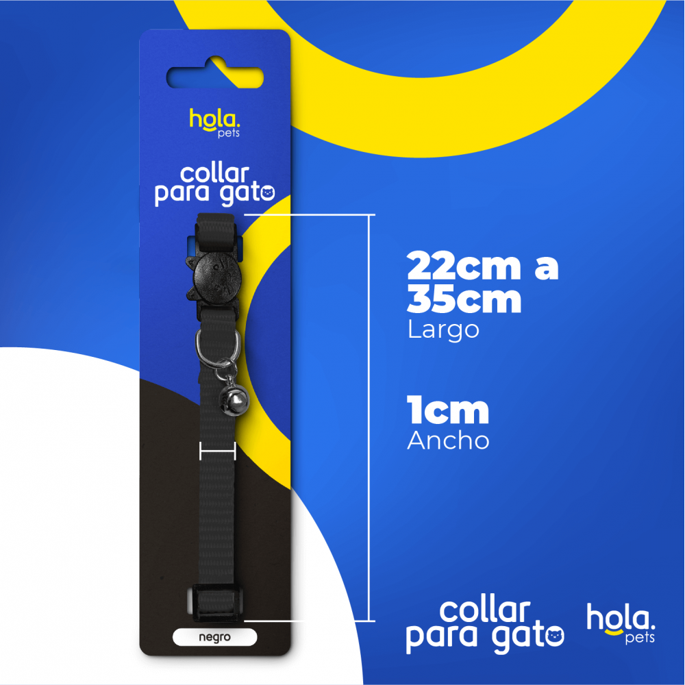 Hola Pets – Collar para Gato con Hebilla de Seguridad
